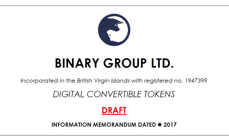 Binary Group Ltd ICO