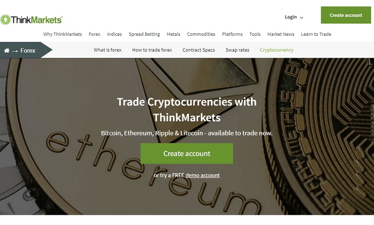 ThinkMarkets bitcoin ethereum cfd trading
