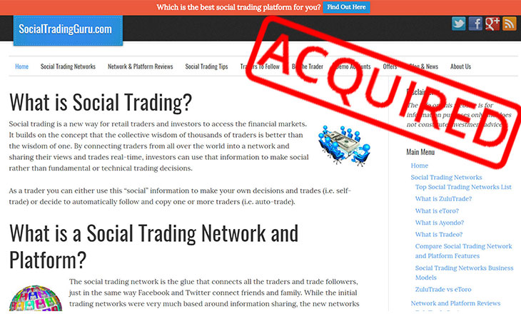 Fx Affiliate Group Investoo Acquires Social Trading Comparison Site - 