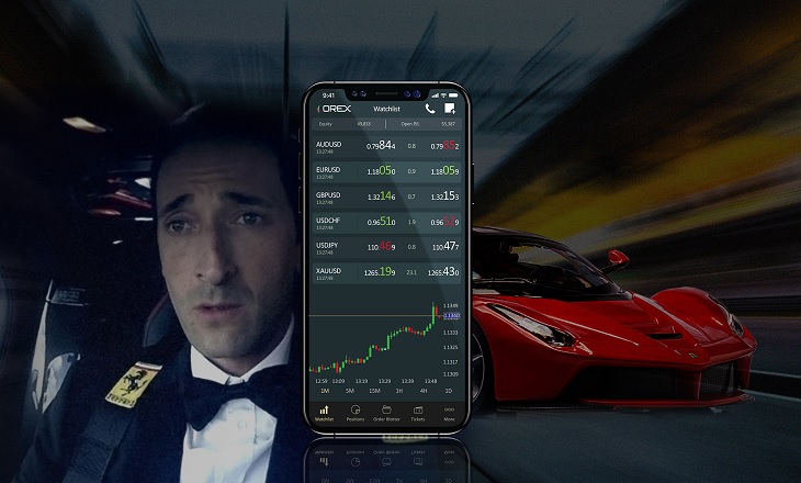 Adrien Brody ad ADS Securities Orex fx trading