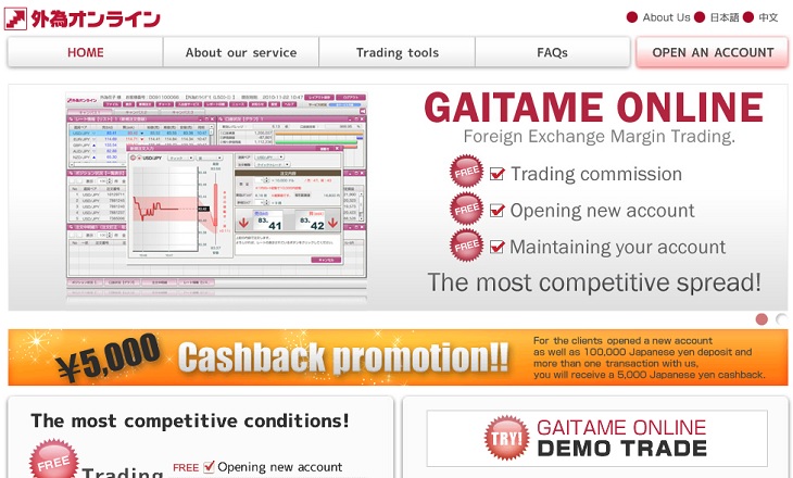 Gaitame Japan forex website