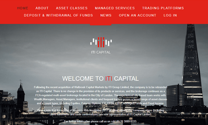 ITI Capital rebrand website