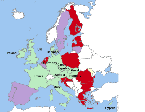 Europe EU mifid countries