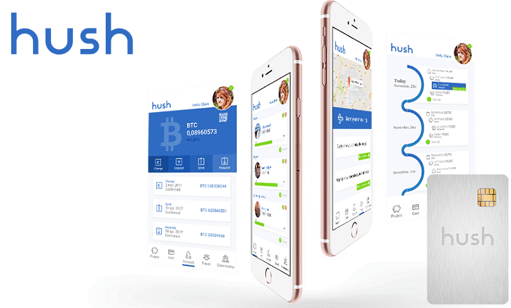 Hush ICO mobile banking app