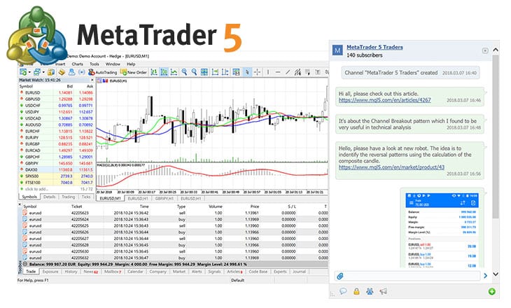 MT5 platform update: 8-decimal place volumes, built-in chat, floating window charts