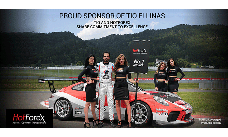 Forex sports sponsorship: HotForex supports Tio Ellinas at Porsche Mobil 1 Supercup