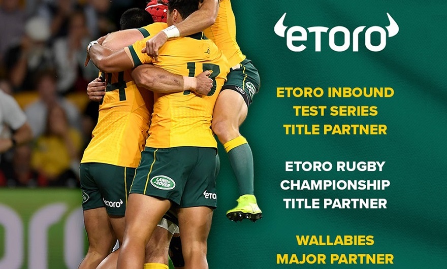 eToro becomes a major partner of Rugby Australia