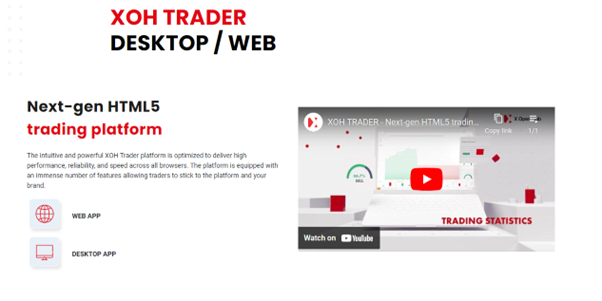 xoh trader desktop and web trading platform