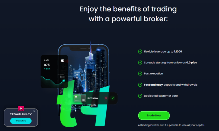 T4Trade trading benefits