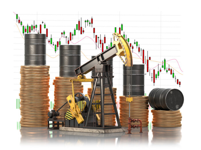 Oil driller and gold coins