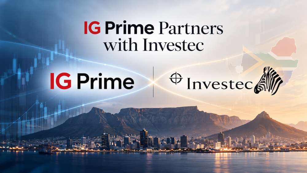 IG Prime Partners with Investec | LeapRate | LeapRate Banner showing IG Prime Partners and Investec logos with a Cape Town skyline and Table Mountain at sunset, plus a South Africa flag element in the background.